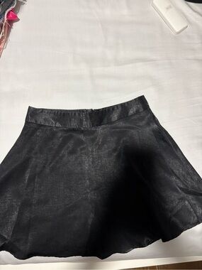 Black Mini Skirt with Subtle Sheen